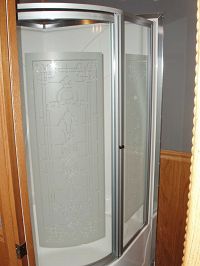 Separate, full-sized shower